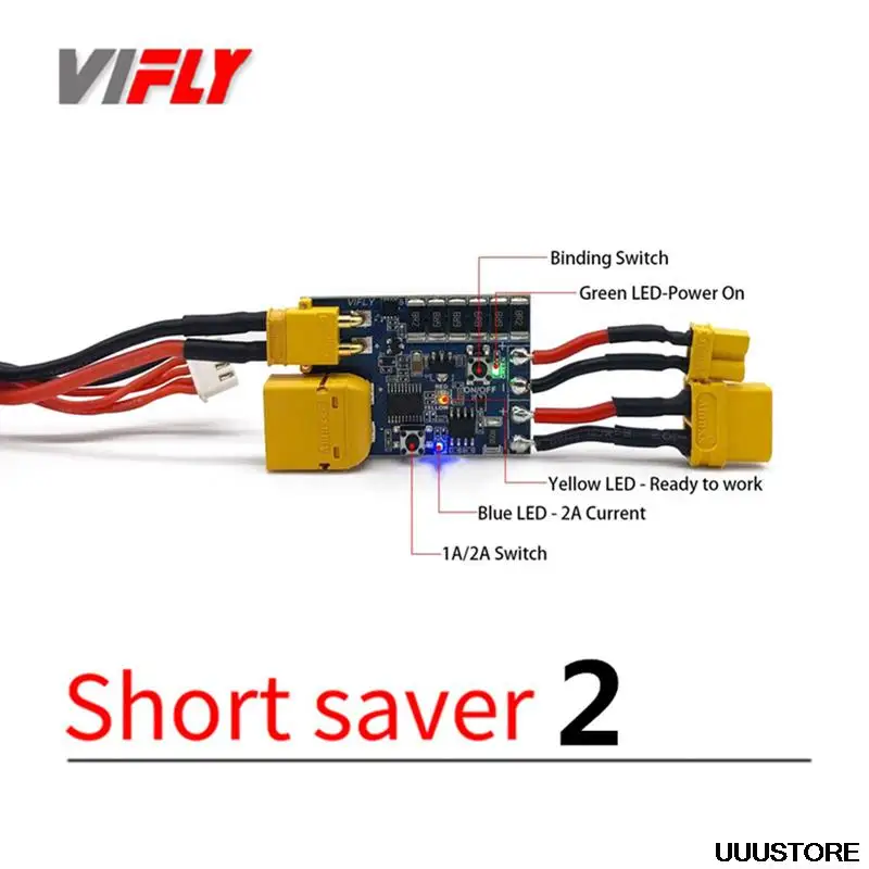 Умный дымовой ограничитель VIFLY короткого замыкания 2, кнопка питания, переключатель, электронный предохранитель для предотвращения короткого замыкания, перегрузки по току 2-6S XT30 TX60
Умный дымовой ограничитель VIFLY короткого замыкания 2, кнопка питания, переключатель, электронный предохранитель для предотвращения короткого замыкания, перегрузки по току 2-6S XT30 TX60