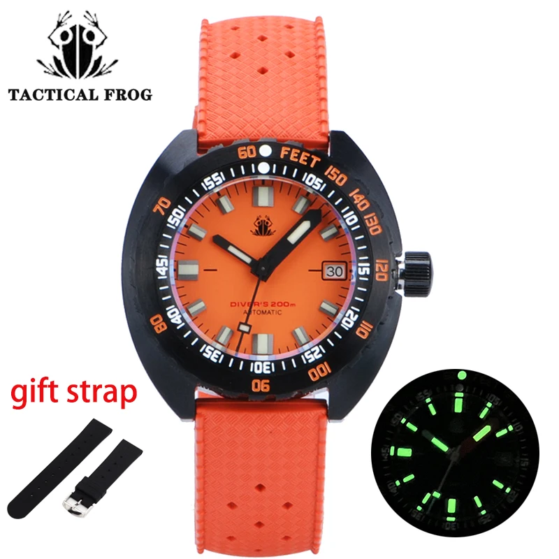 Тактические мужские часы Лягушка для дайвера 44 мм сапфировый черный чехол с PVD покрытием NH35 Механические Мужские наручные часы Move t 20 бар водонепроницаемые 
Тактические мужские часы Лягушка для дайвера 44 мм сапфировый черный чехол с PVD покрытием NH35 Механические Мужские наручные часы Move t 20 бар водонепроницаемые