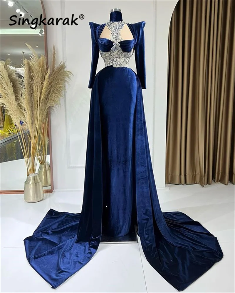 High Neck Muslim Mermaid Evening Dress 2022 Long Sleeves Sparkle Beading Crystal Turkey Prom Party Dresses Robes De Soirée
High Neck Muslim Mermaid Evening Dress 2022 Long Sleeves Sparkle Beading Crystal Turkey Prom Party Dresses Robes De Soirée