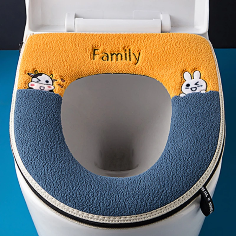 Soft Warm Toilet Seat Cover with Handle Cartoon Animal Pattern Closestool Mat Zipper Toilet Seat Cushion Bathroom Aceesories
Soft Warm Toilet Seat Cover with Handle Cartoon Animal Pattern Closestool Mat Zipper Toilet Seat Cushion Bathroom Aceesories