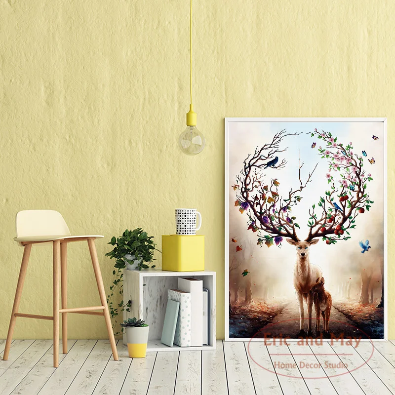 Dream Forest Elk Canvas Painting Posters And Prints Wall Pictures For Living Room Abstract Decorative Home Decor Quadro
Dream Forest Elk Canvas Painting Posters And Prints Wall Pictures For Living Room Abstract Decorative Home Decor Quadro