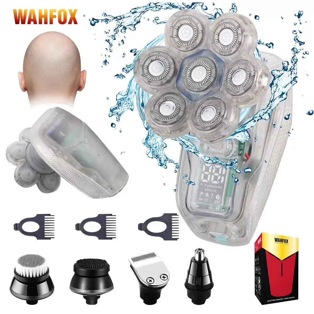 WAHFOX Electric Shaver For Men Transparent Care Digital Display Hair Trimmer Beard Razor Wet Dry Men Shaving Machine
WAHFOX Electric Shaver For Men Transparent Care Digital Display Hair Trimmer Beard Razor Wet Dry Men Shaving Machine