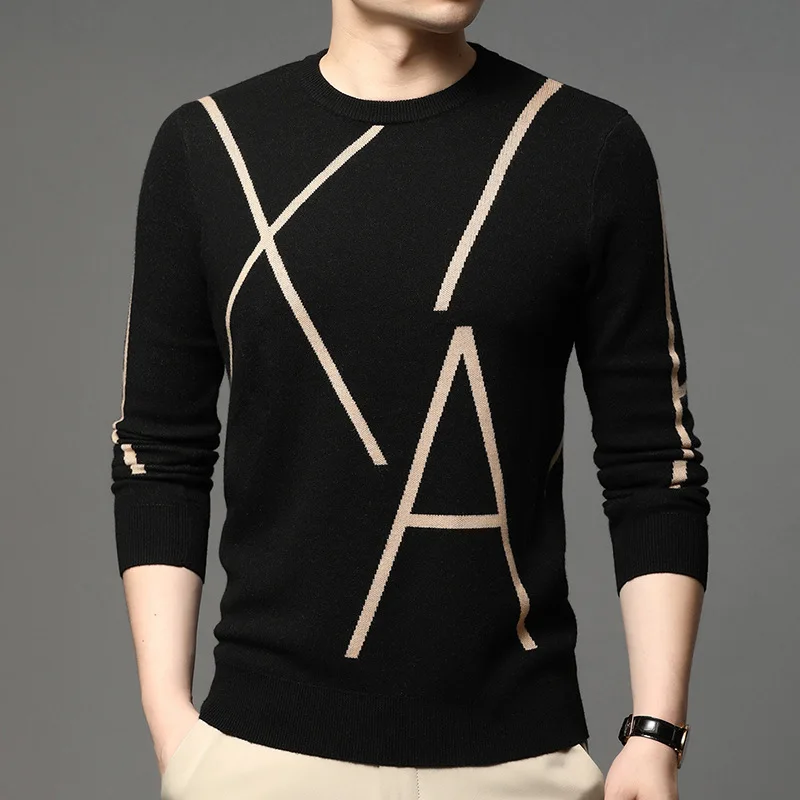 2021 Bottoming Casual Men's Fashion Sweater Flame Knitted Cotton New Shirt Neck Round Mens Vintage Striped Sweater Brand Sweater
2021 Bottoming Casual Men's Fashion Sweater Flame Knitted Cotton New Shirt Neck Round Mens Vintage Striped Sweater Brand Sweater