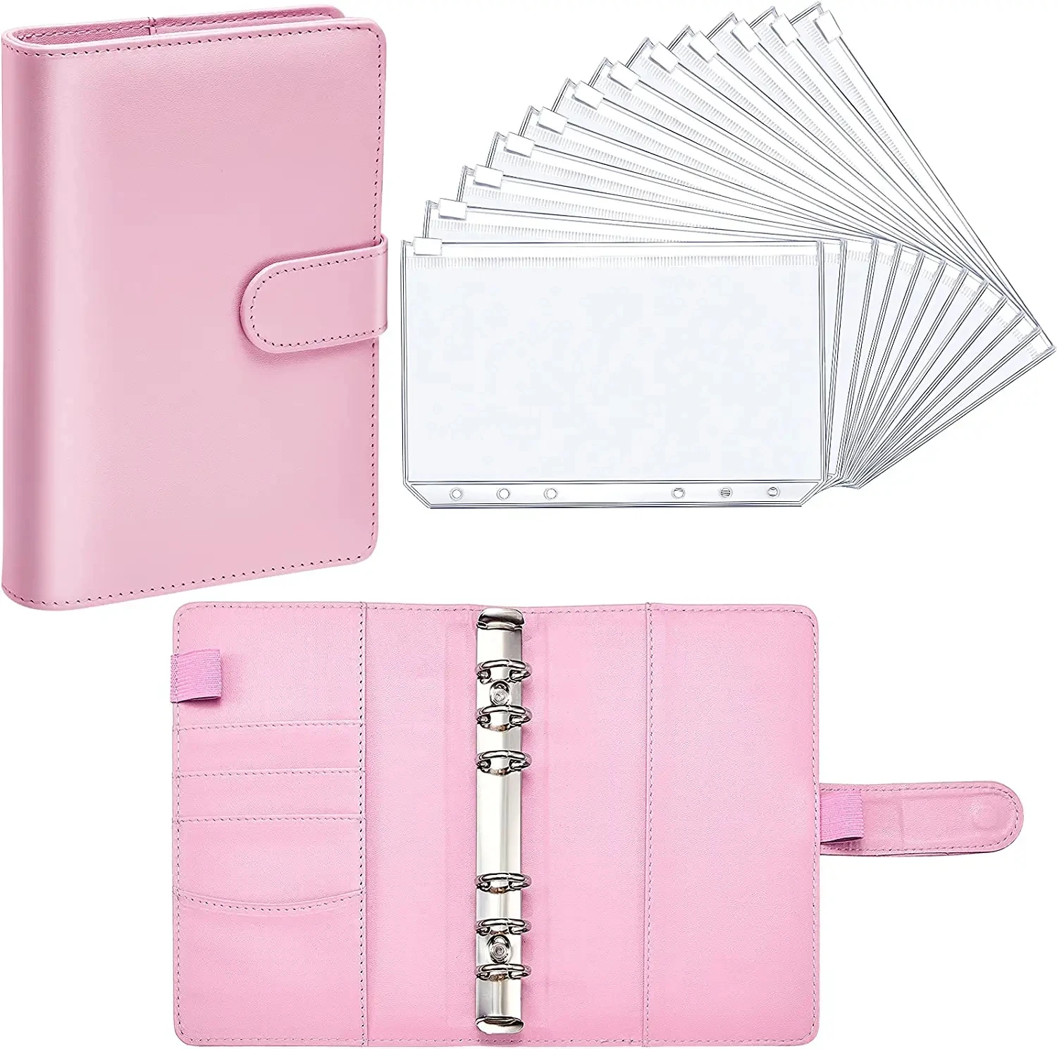 A6 PU Leather Notebook Binder Budget Cash Envelopes Planner Organizer,Binder Pockets,Categories Sticker Label for Saving Money
A6 PU Leather Notebook Binder Budget Cash Envelopes Planner Organizer,Binder Pockets,Categories Sticker Label for Saving Money