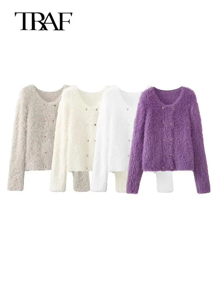 TRAF 2023 Winter Autumn Elegant Cardigan Women Sweater Long Sleeve Buttons Knitting Coats Female Coats Jackets Female
TRAF 2023 Winter Autumn Elegant Cardigan Women Sweater Long Sleeve Buttons Knitting Coats Female Coats Jackets Female