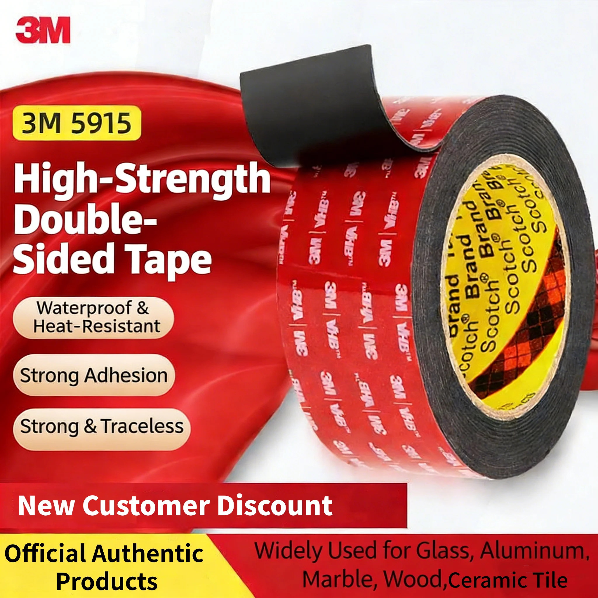 3M 5915 двусторонний скотч черный
3M 5915 двусторонний скотч черный