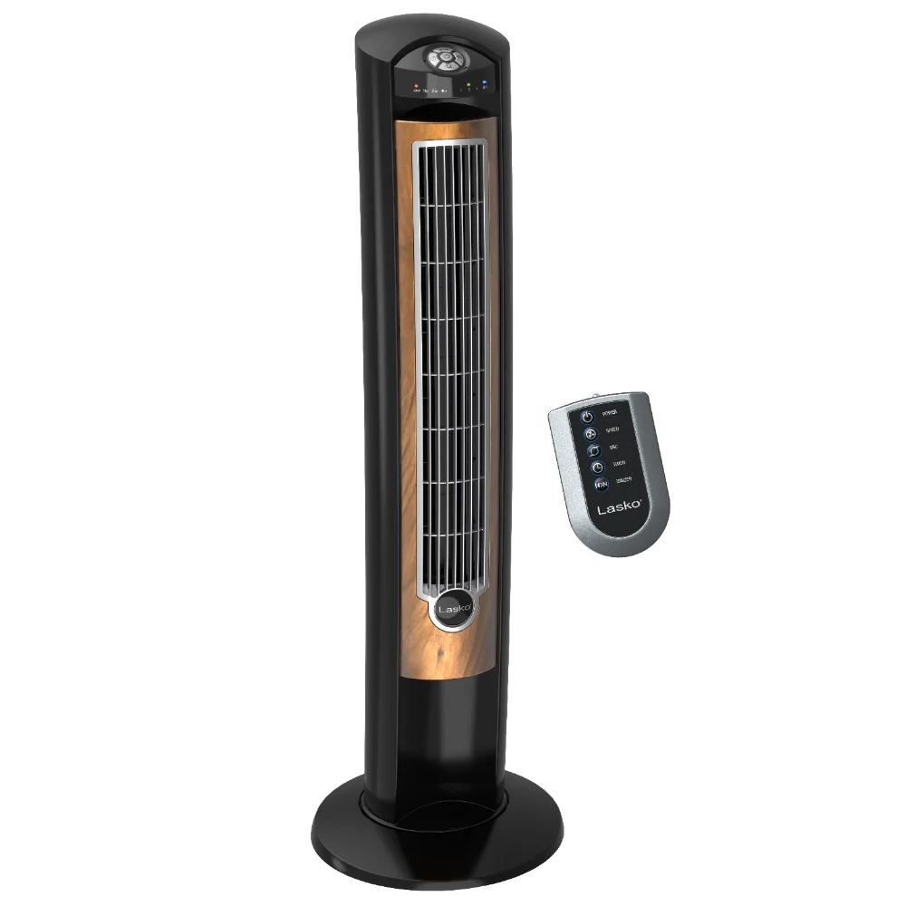 42" Wind Curve 3-Speed Tower Fan with Fresh Air Ionizer and Remote, T42950, Black/Woodgrain (US Stock)
42" Wind Curve 3-Speed Tower Fan with Fresh Air Ionizer and Remote, T42950, Black/Woodgrain (US Stock)