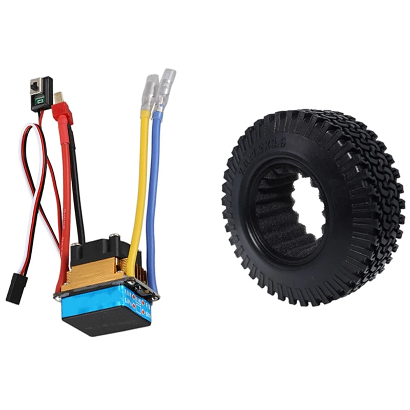 5 Pcs RC Car Part: 4 Pcs 1.9 Inch Rubber Wheel Tire 98Mm Tyre & 1 Pcs 480A Brushed ESC Single Motor With Cooling Fan
5 Pcs RC Car Part: 4 Pcs 1.9 Inch Rubber Wheel Tire 98Mm Tyre & 1 Pcs 480A Brushed ESC Single Motor With Cooling Fan