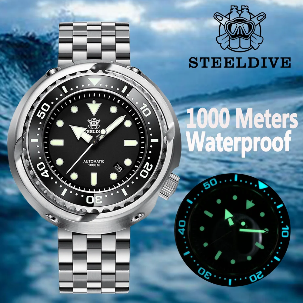 Часы STEELDIVE Мужские механические, водонепроницаемые, из нержавеющей стали, 1000 м
Часы STEELDIVE Мужские механические, водонепроницаемые, из нержавеющей стали, 1000 м