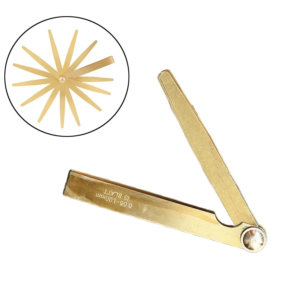 1 Pc 13in1 Feeler Gauge High Precision Metric Feeler Gauge 0.05-1m W/ 13 Blade Brass For Hand Manual Measuring Tools
1 Pc 13in1 Feeler Gauge High Precision Metric Feeler Gauge 0.05-1m W/ 13 Blade Brass For Hand Manual Measuring Tools