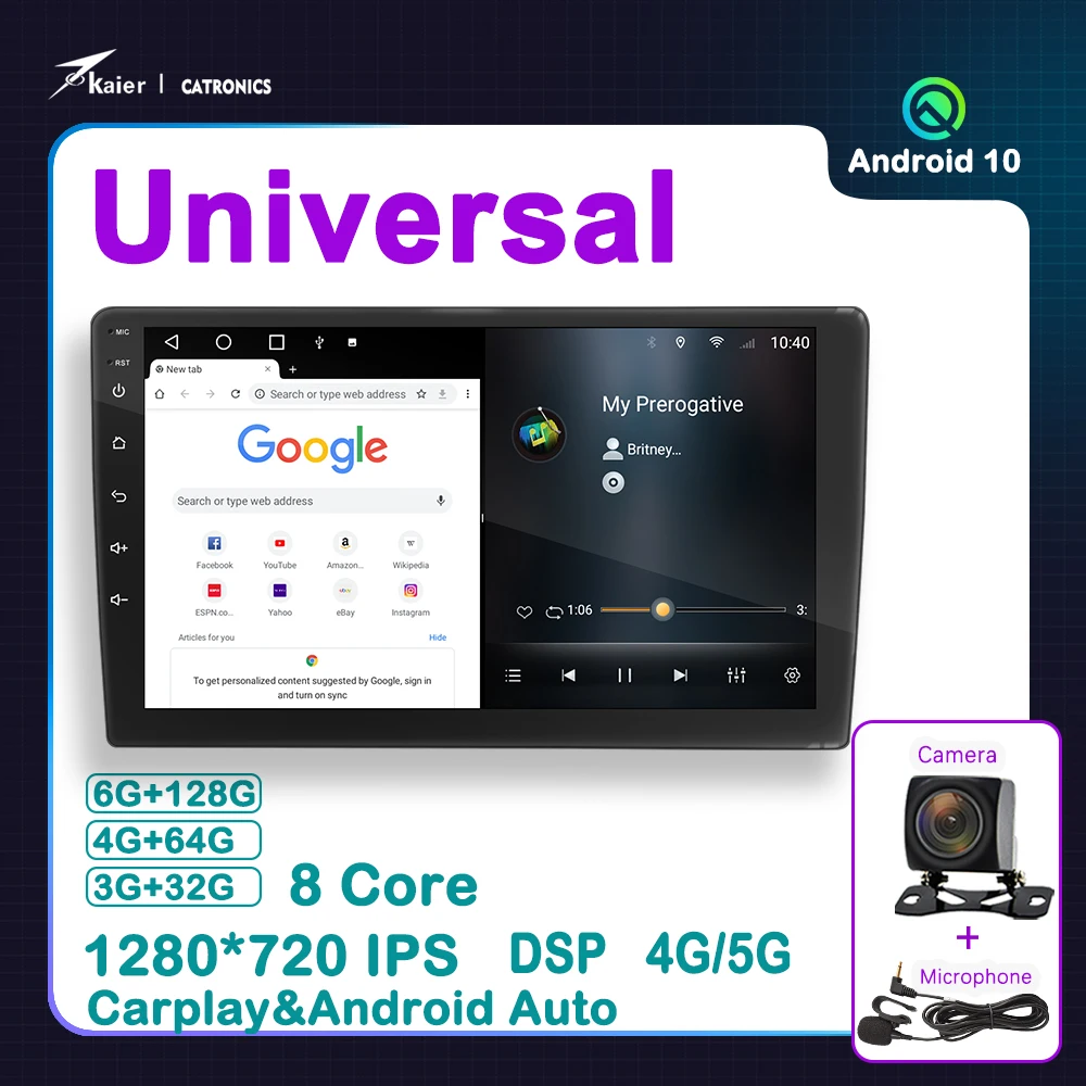 KAIER Android 10 DSP Восьмиядерный 9 /10 дюймов 1280 Q экран автомобильный DVD стерео MP5 радио мультимедиа Carplay Автомобильный видео плеер GPS
KAIER Android 10 DSP Восьмиядерный 9 /10 дюймов 1280 Q экран автомобильный DVD стерео MP5 радио мультимедиа Carplay Автомобильный видео плеер GPS