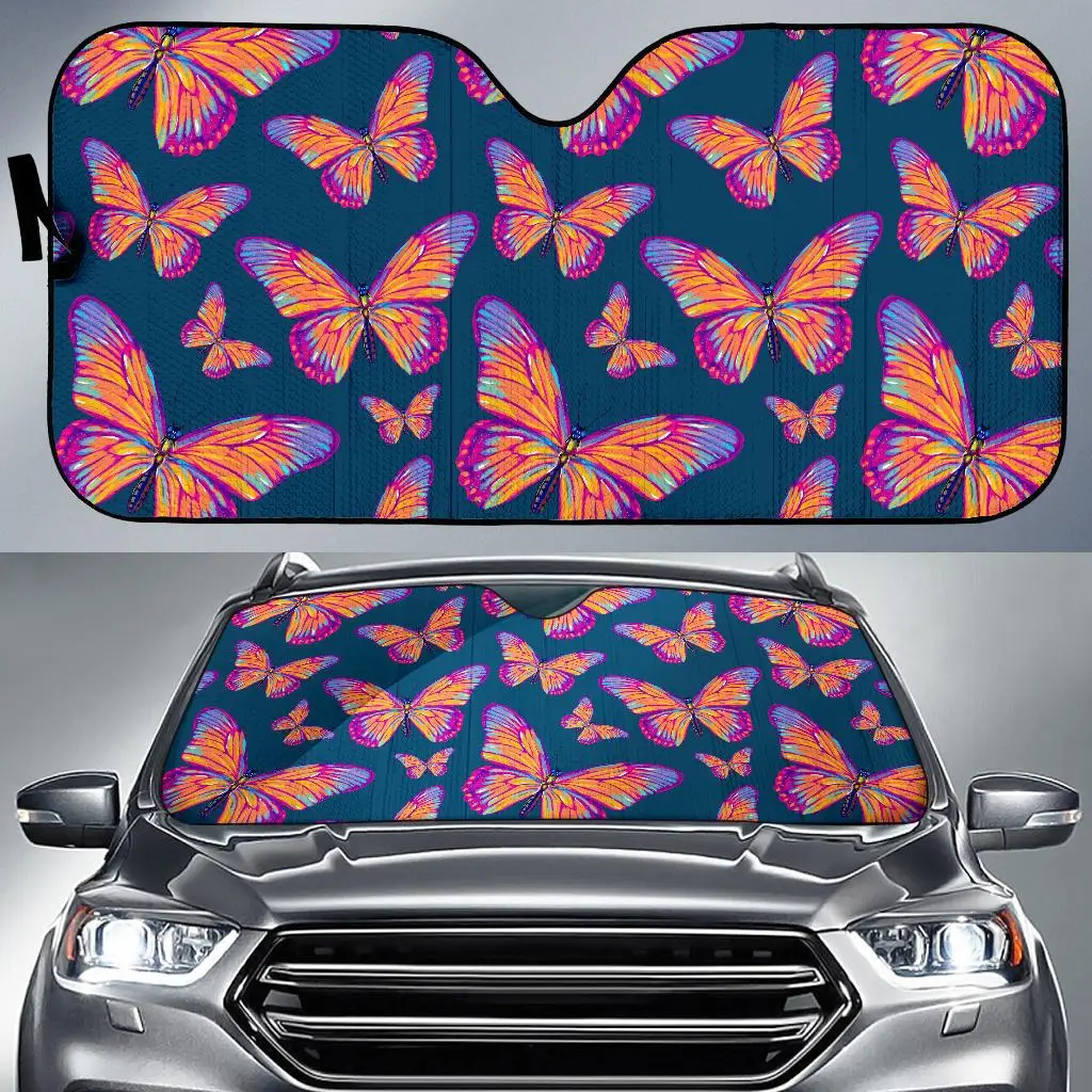 Orange And Purple Butterfly Print Car Sun Shade
Orange And Purple Butterfly Print Car Sun Shade