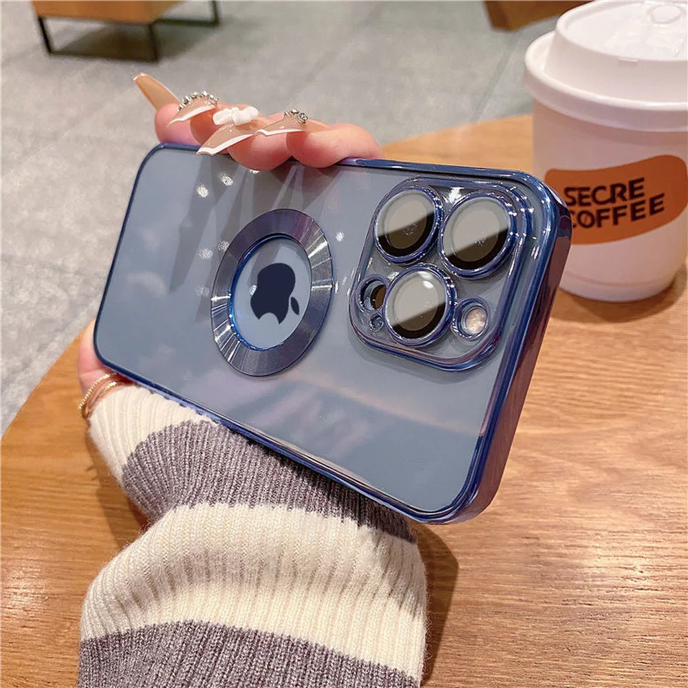 For iPhone 13pro Luxury Plating Logo Transparent Case For iPhone 13 12 11 Pro Max X Xr Xs 8 7 Plus SE 2 Camera Protection Cover
For iPhone 13pro Luxury Plating Logo Transparent Case For iPhone 13 12 11 Pro Max X Xr Xs 8 7 Plus SE 2 Camera Protection Cover