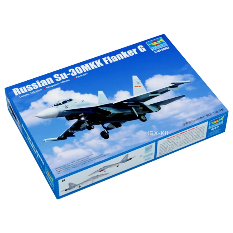

Trumpeter 03917 1/144 Scale Russian Su30 SU-30MK Flanker G Fighter Aircraft Plane Toy Gift Assembly Plastic Model Building Kit
