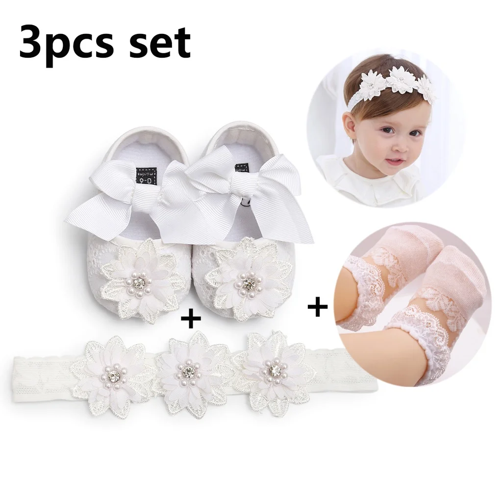 Baby Girl hoe set Flower White Baptim Infant Chritening with Headband ock Firt Walker Toddler
Baby Girl hoe set Flower White Baptim Infant Chritening with Headband ock Firt Walker Toddler