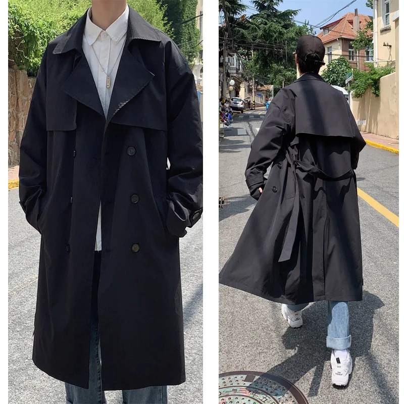 2023 Men Korean Style Spring Trench Coat Male Streetwear Windbreaker Trenchcoat Men Solid Business Casual Loose Long Overcoat
2023 Men Korean Style Spring Trench Coat Male Streetwear Windbreaker Trenchcoat Men Solid Business Casual Loose Long Overcoat