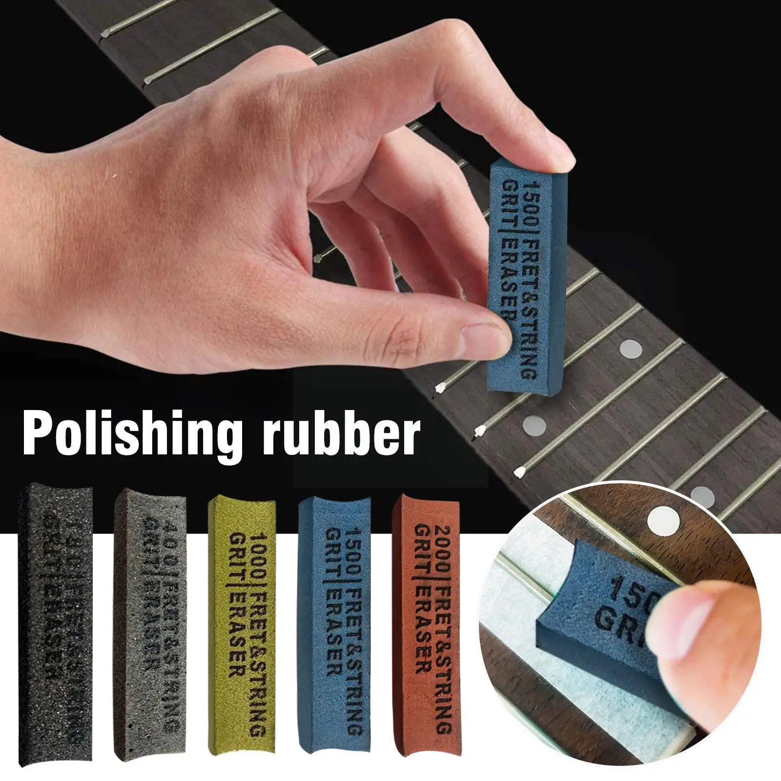 Guitar Fret Polishing Erasers Abrasive Rubber For Fretwire 180 & 400 & 1000 & 1500 & 2000 Grit For Guitar Maintain Tool Kit K5P9
Guitar Fret Polishing Erasers Abrasive Rubber For Fretwire 180 & 400 & 1000 & 1500 & 2000 Grit For Guitar Maintain Tool Kit K5P9