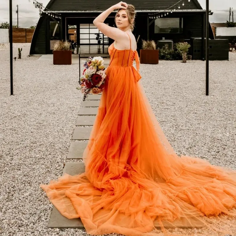 Dreamlike Organza A-line Tutu Tulle Wedding Gowns Lace Up Corset Top Pretty Long Engagement Party Dress Women Maxi Gowns 
Dreamlike Organza A-line Tutu Tulle Wedding Gowns Lace Up Corset Top Pretty Long Engagement Party Dress Women Maxi Gowns