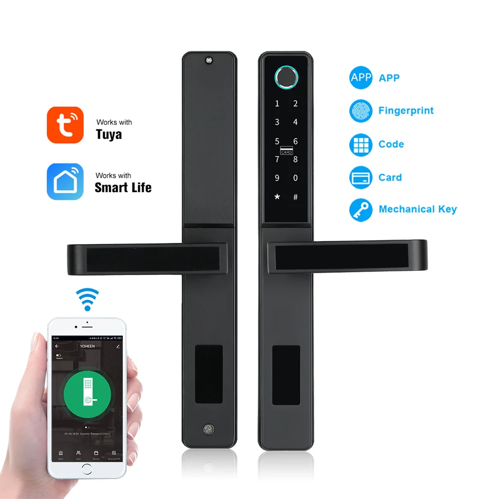 Дистанционная разблокировка через приложение Yoheen Wifi Tuya электронный цифровой смарт-замок со сканером отпечатков пальцев для алюминиевых ра...
Дистанционная разблокировка через приложение Yoheen Wifi Tuya электронный цифровой смарт-замок со сканером отпечатков пальцев для алюминиевых ра...