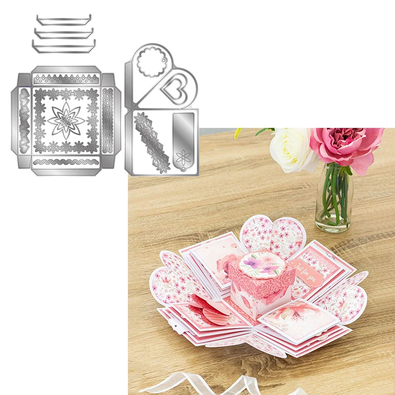 Heart Flower Tag Exploding Box Metal Cutting Dies DIY Card Album Photo Making Scrapbooking Crafts Stencil New 2022
Heart Flower Tag Exploding Box Metal Cutting Dies DIY Card Album Photo Making Scrapbooking Crafts Stencil New 2022