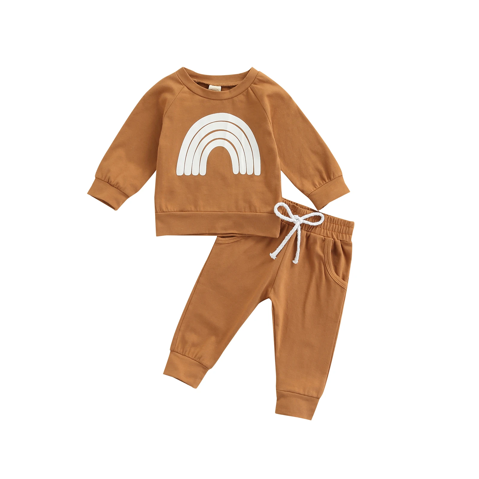 Осенний комплект одежды для новорожденных мальчиков и девочек вязаный костюм