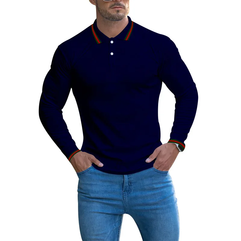 European American Long Sleeved T-shirt Men Button Lapel Solid Color Slim Fitting Tees Casual Breathable Sport Top Layered Inside
European American Long Sleeved T-shirt Men Button Lapel Solid Color Slim Fitting Tees Casual Breathable Sport Top Layered Inside