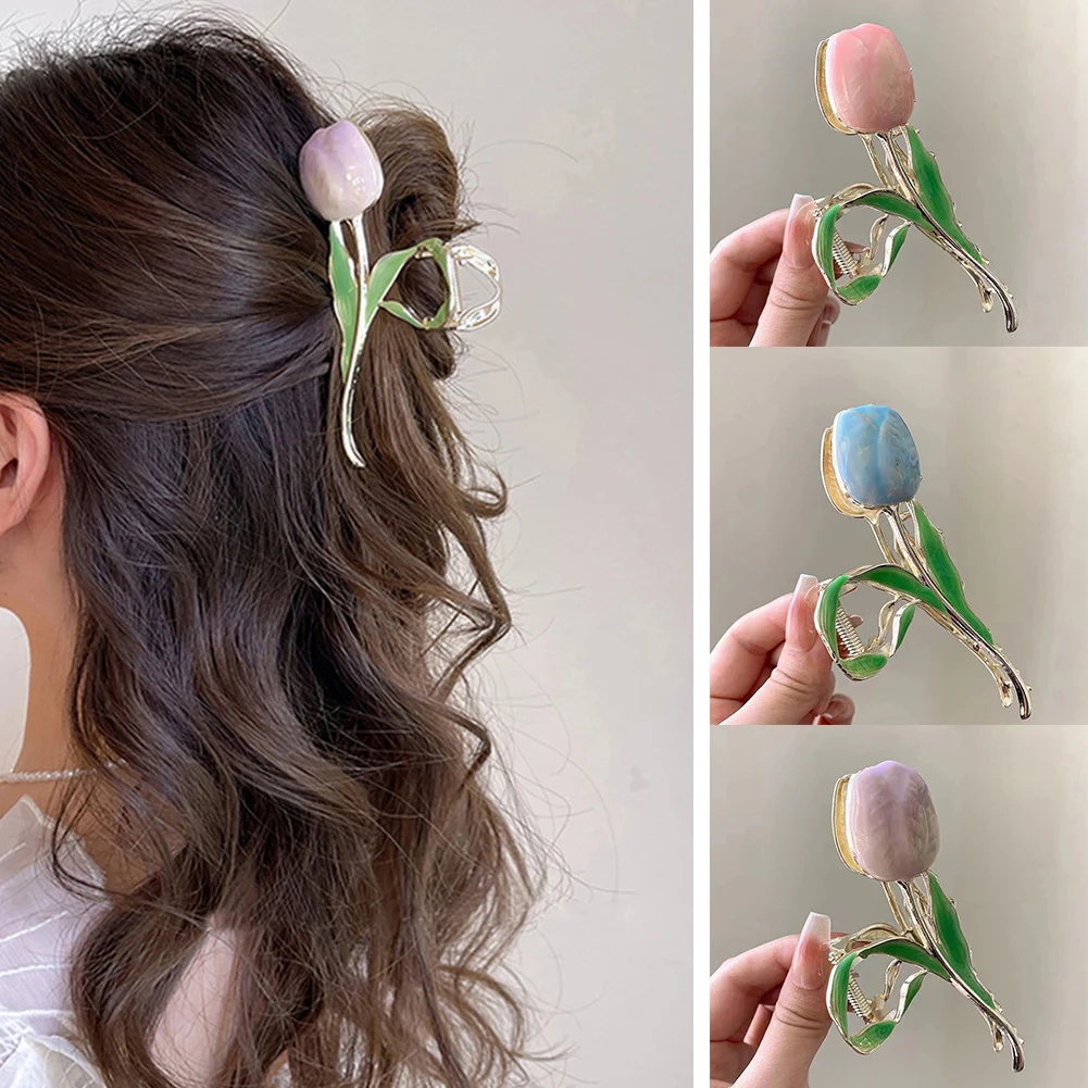 1Pcs Summer Tulips Flower Hair Crab Hair Claws For Hair Women Ponytail Hairpins Clips Claw Girls Fashion Hair Accessories Korean
1Pcs Summer Tulips Flower Hair Crab Hair Claws For Hair Women Ponytail Hairpins Clips Claw Girls Fashion Hair Accessories Korean