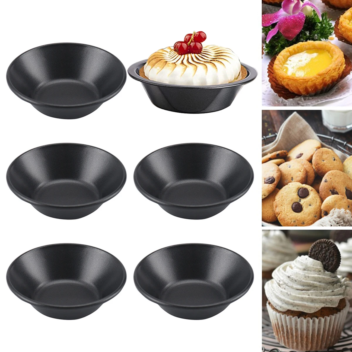 6pcs Carbon Steel Egg Tart Mold Heat Resistant Cupcake Mold Non-Stick Baking Cup Reusable Cookie Pudding Mold Kitchen Supplies
6pcs Carbon Steel Egg Tart Mold Heat Resistant Cupcake Mold Non-Stick Baking Cup Reusable Cookie Pudding Mold Kitchen Supplies