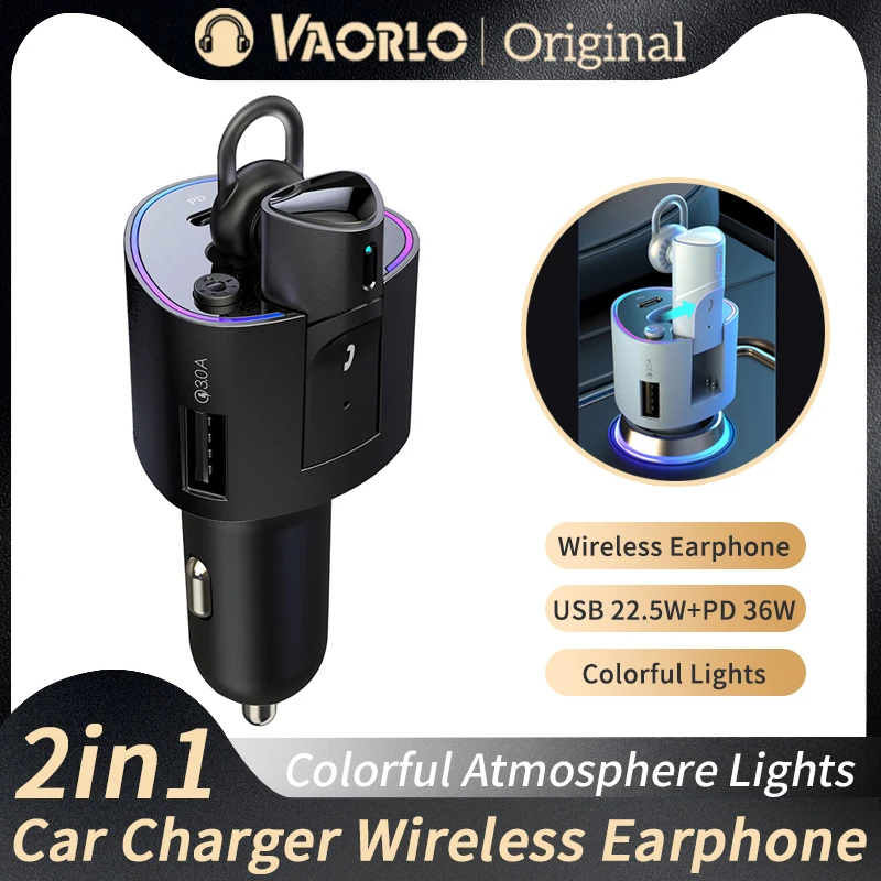 Беспроводные Bluetooth наушники 2 в 1 + Автомобильное зарядное устройство QC3.0 USB 22,5 Вт + Type-C PD 36 Вт с HD микрофоном, голосовое управление, Hi-Fi Музыкаль...
Беспроводные Bluetooth наушники 2 в 1 + Автомобильное зарядное устройство QC3.0 USB 22,5 Вт + Type-C PD 36 Вт с HD микрофоном, голосовое управление, Hi-Fi Музыкаль...