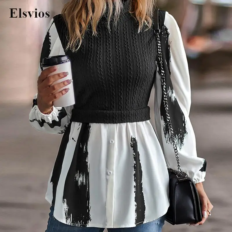 2023 Spring Fashion Patchwork Lady Shirt Blouse Women Casual Long Sleeve Shirt Blusa Elegant O Neck Ribbed Knitted Pullover Tops
2023 Spring Fashion Patchwork Lady Shirt Blouse Women Casual Long Sleeve Shirt Blusa Elegant O Neck Ribbed Knitted Pullover Tops