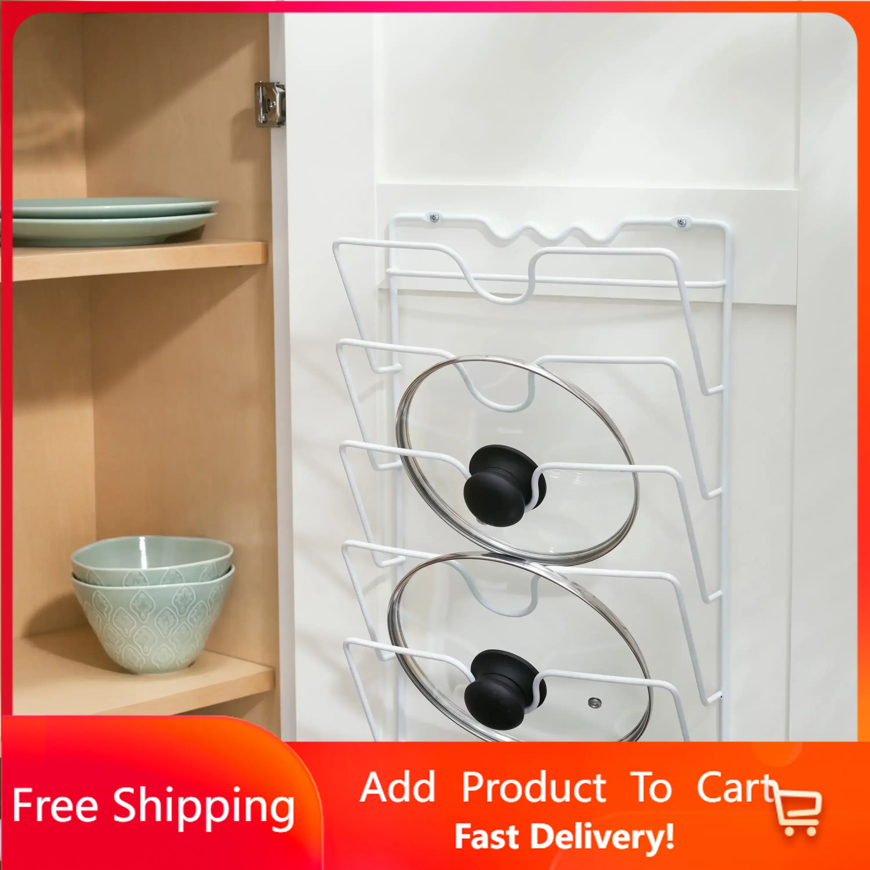 Настенный шкаф с 4 полками, стойка-органайзер для крышек кастрюль, белый кухонный органайзер, быстрая доставка
Настенный шкаф с 4 полками, стойка-органайзер для крышек кастрюль, белый кухонный органайзер, быстрая доставка