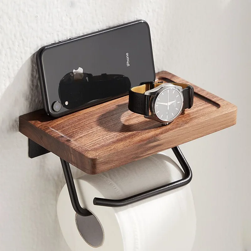 Solid Wood Bathroom Wall Hanging Rack Paper Roll Rack for Non Perforated Toilet Black Holder Shelves Shelf Dispenser Pull Tear
Solid Wood Bathroom Wall Hanging Rack Paper Roll Rack for Non Perforated Toilet Black Holder Shelves Shelf Dispenser Pull Tear