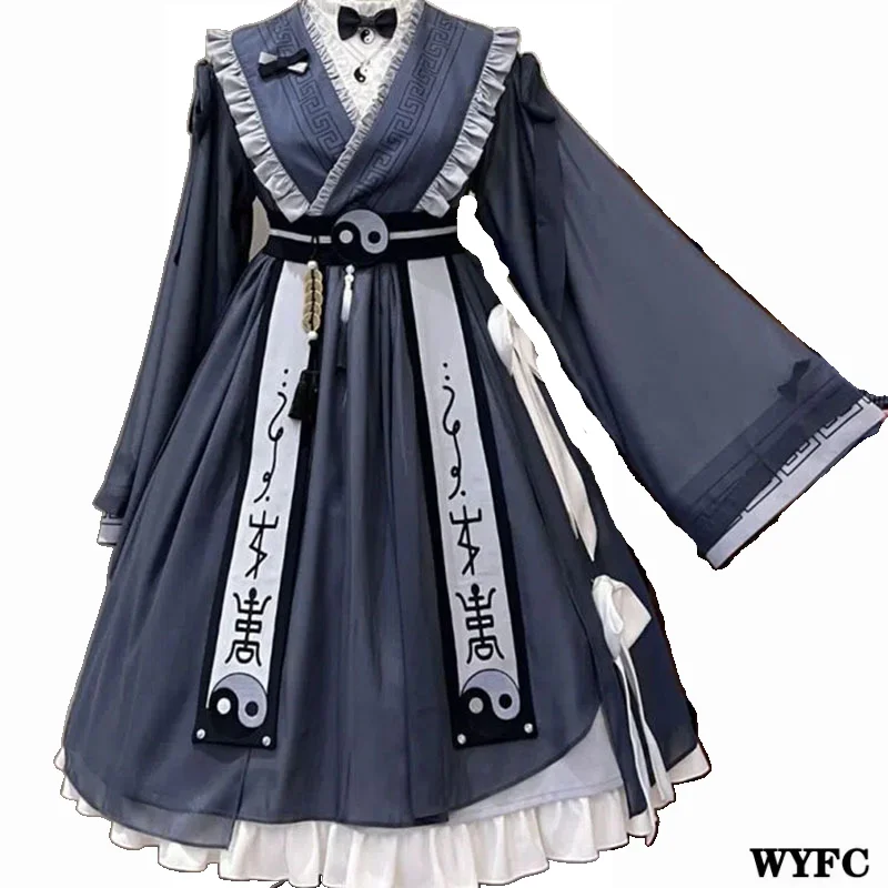 Chinese style Lolita 2Pcs Dress Cosplay Taoist Junior Sister Group Pet Skirt Exorcism Girl Ancient Style Elements lovely Sweet
Chinese style Lolita 2Pcs Dress Cosplay Taoist Junior Sister Group Pet Skirt Exorcism Girl Ancient Style Elements lovely Sweet