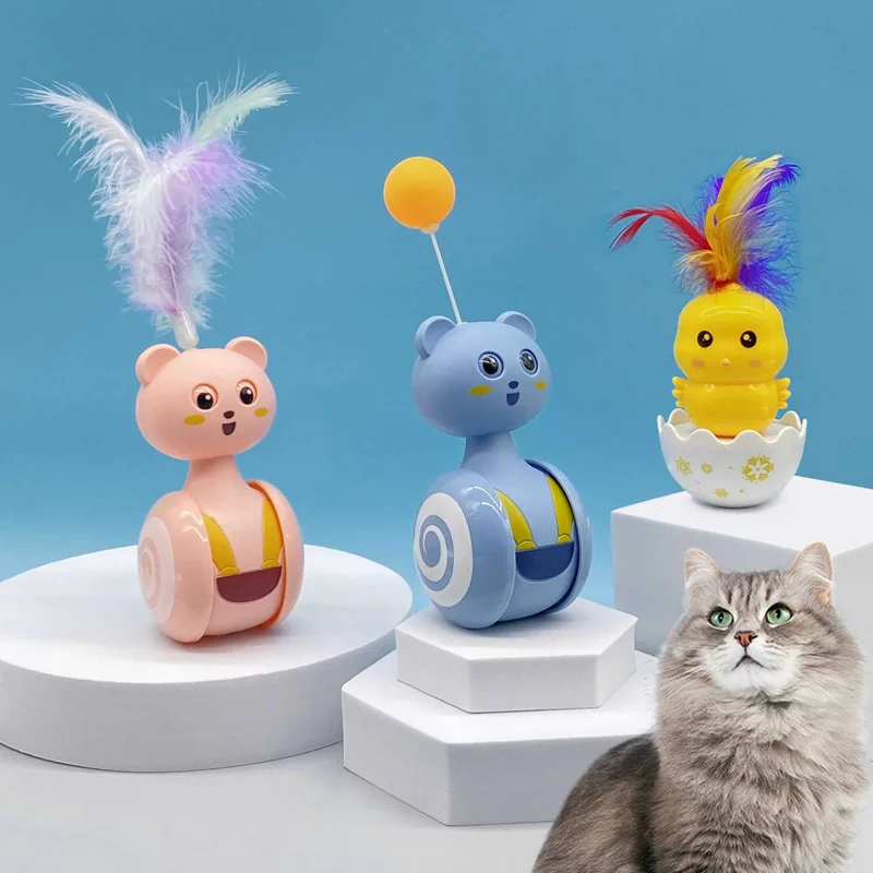 Tumbler Swing Toys for Cats Kitten Interactive Balance Car Interactive Feather Toys Pet With Catnip Funny Pet Products for Drops
Tumbler Swing Toys for Cats Kitten Interactive Balance Car Interactive Feather Toys Pet With Catnip Funny Pet Products for Drops