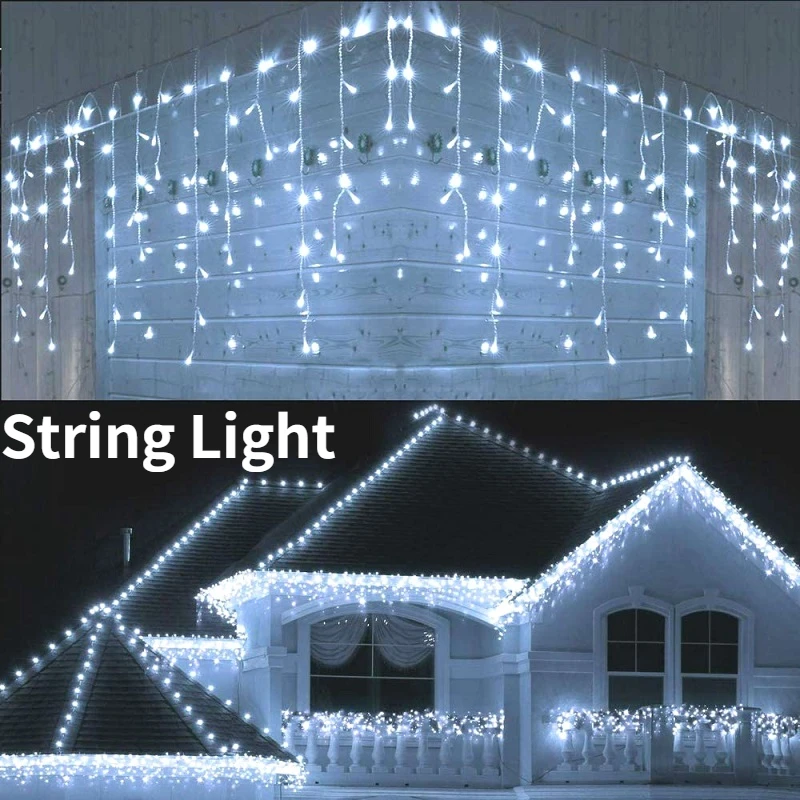 Outdoor Waterproof 5M Christmas Garland Curtain Lights String Lights Droop 0.4-0.6m Christmas Decoration Eaves Garden Lights
Outdoor Waterproof 5M Christmas Garland Curtain Lights String Lights Droop 0.4-0.6m Christmas Decoration Eaves Garden Lights