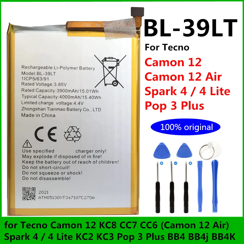 Оригинальная новая версия 4000 мАч для Tecno Camon 12 KC8 CC7 CC6 (Camon 12 Air) Spark 4 Lite KC2 KC3 Pop 3 Plus BB4 BB4j BB4K аккумулятор
Оригинальная новая версия 4000 мАч для Tecno Camon 12 KC8 CC7 CC6 (Camon 12 Air) Spark 4 Lite KC2 KC3 Pop 3 Plus BB4 BB4j BB4K аккумулятор