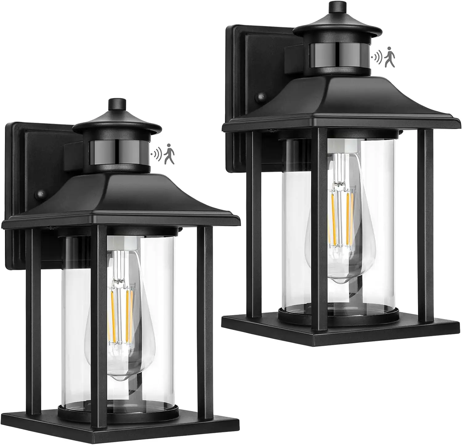 Motion Sensor Outdoor Lanterns, Waterproof Dusk to Dawn Outdoor Sconces, Motion Activated Light Fixtures, Clear Glass Porch
Motion Sensor Outdoor Lanterns, Waterproof Dusk to Dawn Outdoor Sconces, Motion Activated Light Fixtures, Clear Glass Porch