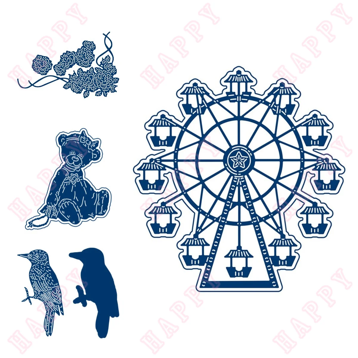 New Rose Ferris Wheel Woodpecker Betsy Bear Metal Cutting Dies Diy Scrapbooking Paper Craft Diary Decoration Handmade Embossing
New Rose Ferris Wheel Woodpecker Betsy Bear Metal Cutting Dies Diy Scrapbooking Paper Craft Diary Decoration Handmade Embossing
