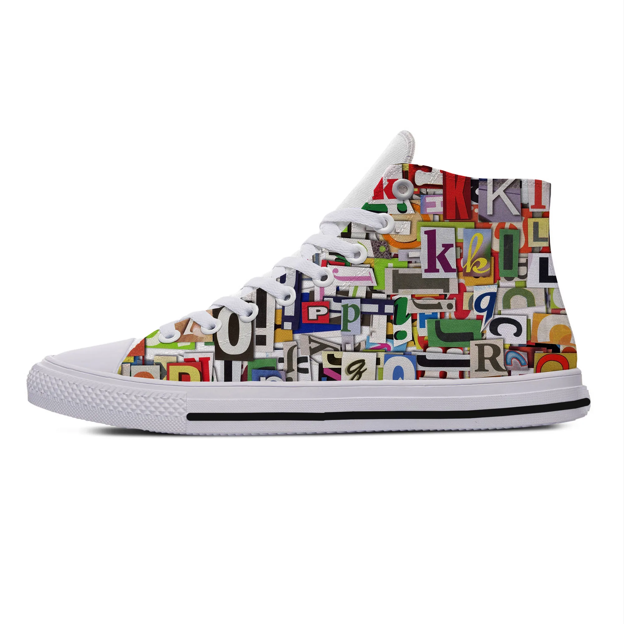 Language Colorful Letters Alphabet Retro Novelty Design Lightweight High Top Canvas Shoes Men Women Casual Breathable Sneakers
Language Colorful Letters Alphabet Retro Novelty Design Lightweight High Top Canvas Shoes Men Women Casual Breathable Sneakers
