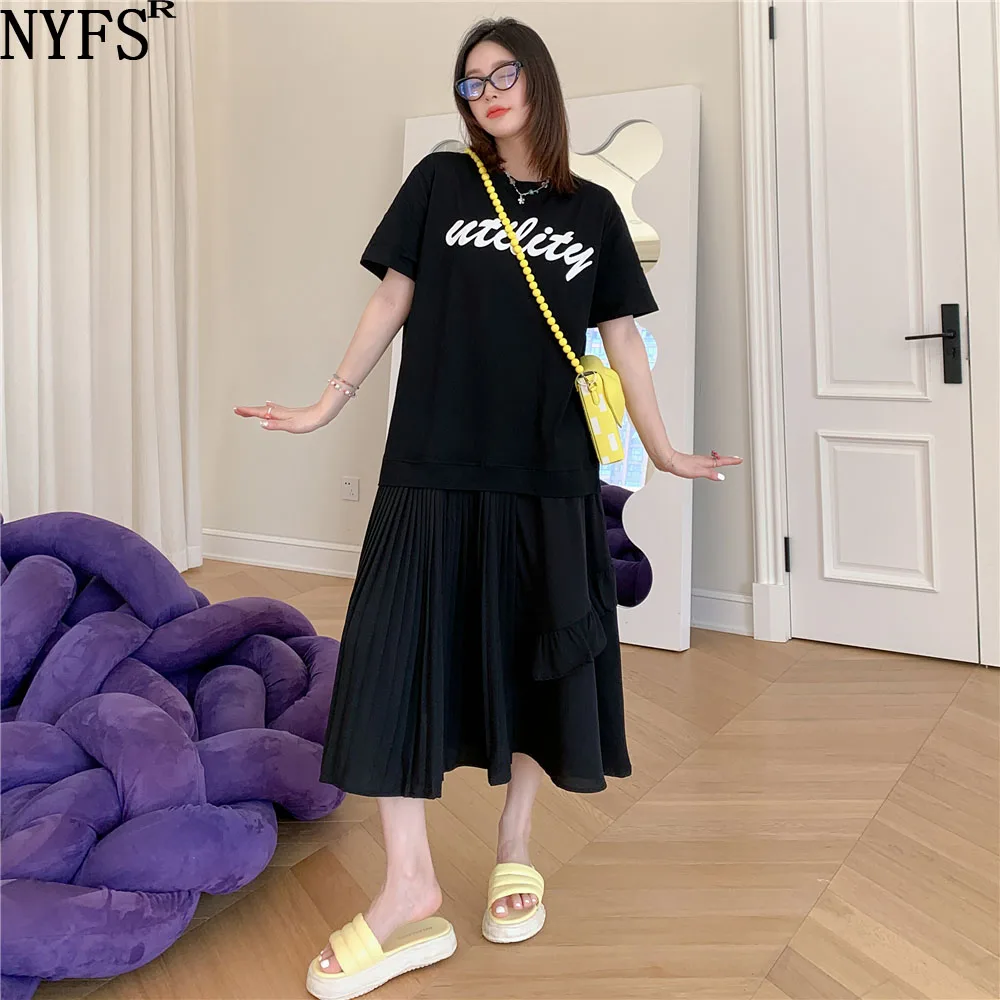 Женское плиссированное платье NYFS, длинное Хлопковое платье составного кроя с буквенным принтом, летнее платье в Корейском стиле, 2022
Женское плиссированное платье NYFS, длинное Хлопковое платье составного кроя с буквенным принтом, летнее платье в Корейском стиле, 2022