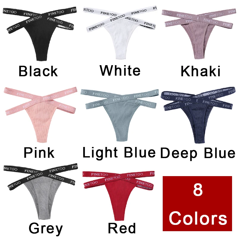 2Pcs/Set Women Thongs Panties Female Letter Belt Underwear Ladies Cotton Cross Strap Bikini M-XL G-String Girl Intimate Lingerie - купить по
