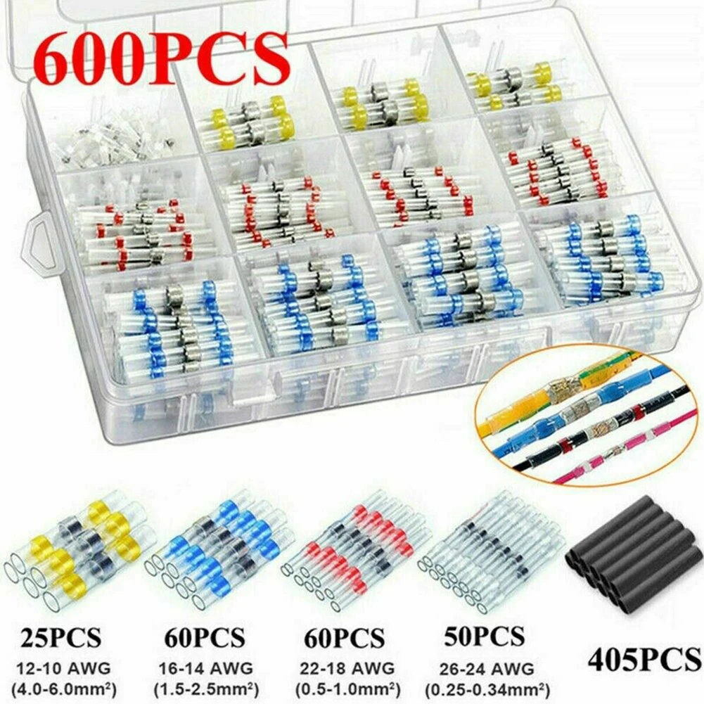 50/800Pcs Solder Seal Sleeve Heat Shrink Wire Connectors Terminals Waterproof PE Solder Socket Kit Welding Tools Accessories
50/800Pcs Solder Seal Sleeve Heat Shrink Wire Connectors Terminals Waterproof PE Solder Socket Kit Welding Tools Accessories