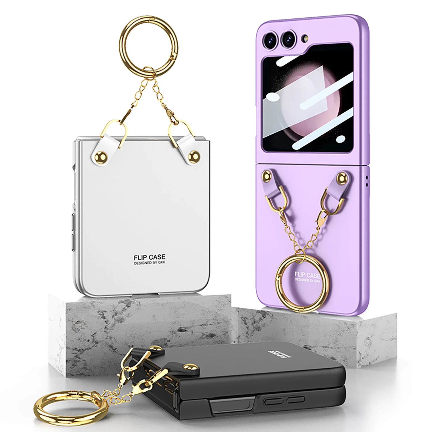Ultra Thin Hard PC Shockproof Phone Cover for Samsung Galaxy Z Flip 5 Small Screen Protector Case With Finger Hook Necklace Ring
Ultra Thin Hard PC Shockproof Phone Cover for Samsung Galaxy Z Flip 5 Small Screen Protector Case With Finger Hook Necklace Ring