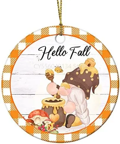 Hello Fall Autumn Gnome with Pumpkin Plaid Christmas Ornaments Party Decor Keepsake Gift for Kids Couples
Hello Fall Autumn Gnome with Pumpkin Plaid Christmas Ornaments Party Decor Keepsake Gift for Kids Couples