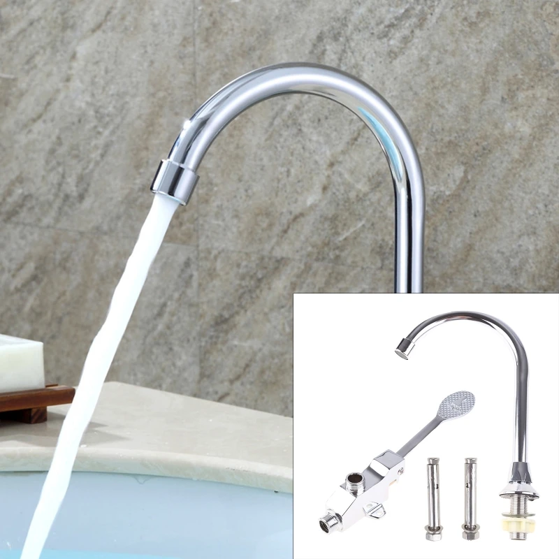 Single-tube Basin Cold Water Faucet Vertical Type Water Tap Foot Pedal Control High Arc Sink Faucet Easy to Operate
Single-tube Basin Cold Water Faucet Vertical Type Water Tap Foot Pedal Control High Arc Sink Faucet Easy to Operate