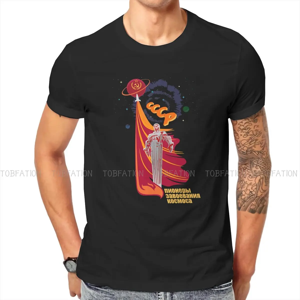 Soviet Propaganda Pioneers Men TShirt Russian USSR CCCP Crewneck Short Sleeve 100% Cotton T Shirt Funny High Quality Gift Idea
Soviet Propaganda Pioneers Men TShirt Russian USSR CCCP Crewneck Short Sleeve 100% Cotton T Shirt Funny High Quality Gift Idea