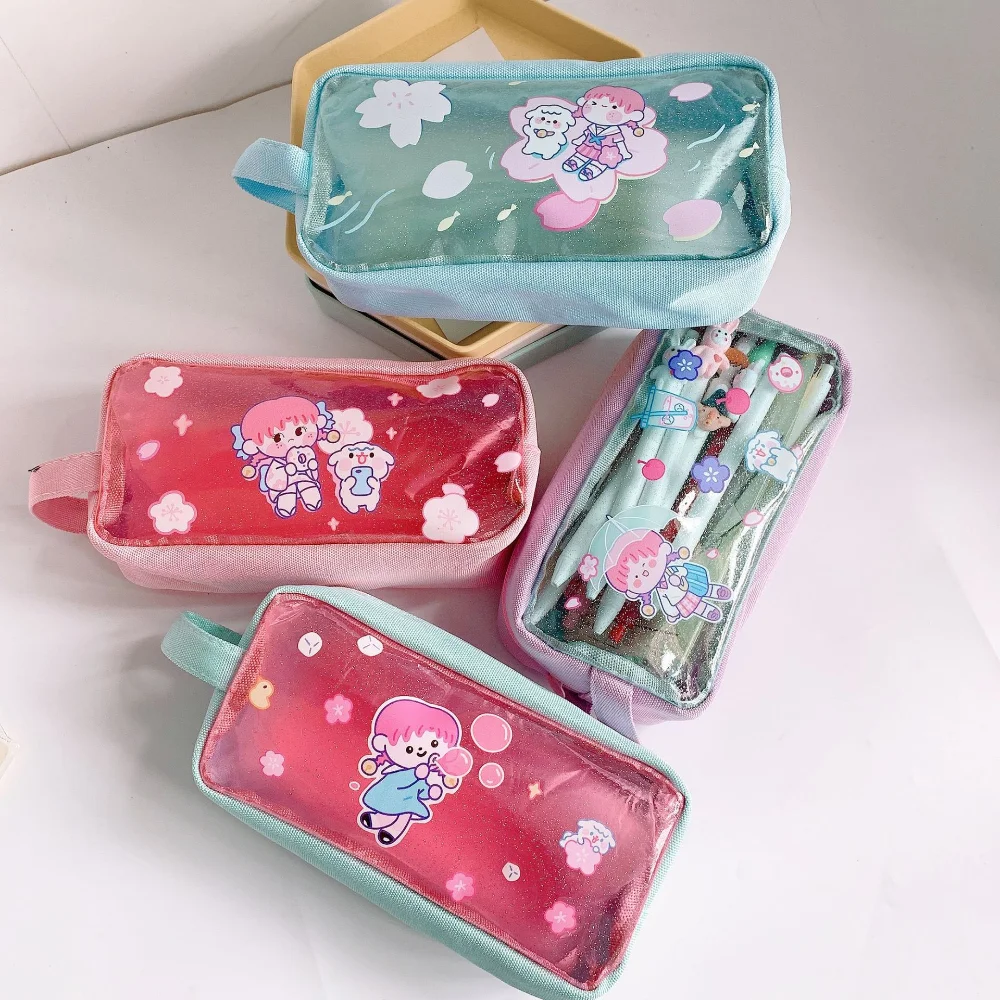 Blossom Pencil Bag Fountain Pen Holder PVC Large Capacity Pen Case Stationery Holder Box Zipper Pencil Pouch School Suppllies
Blossom Pencil Bag Fountain Pen Holder PVC Large Capacity Pen Case Stationery Holder Box Zipper Pencil Pouch School Suppllies