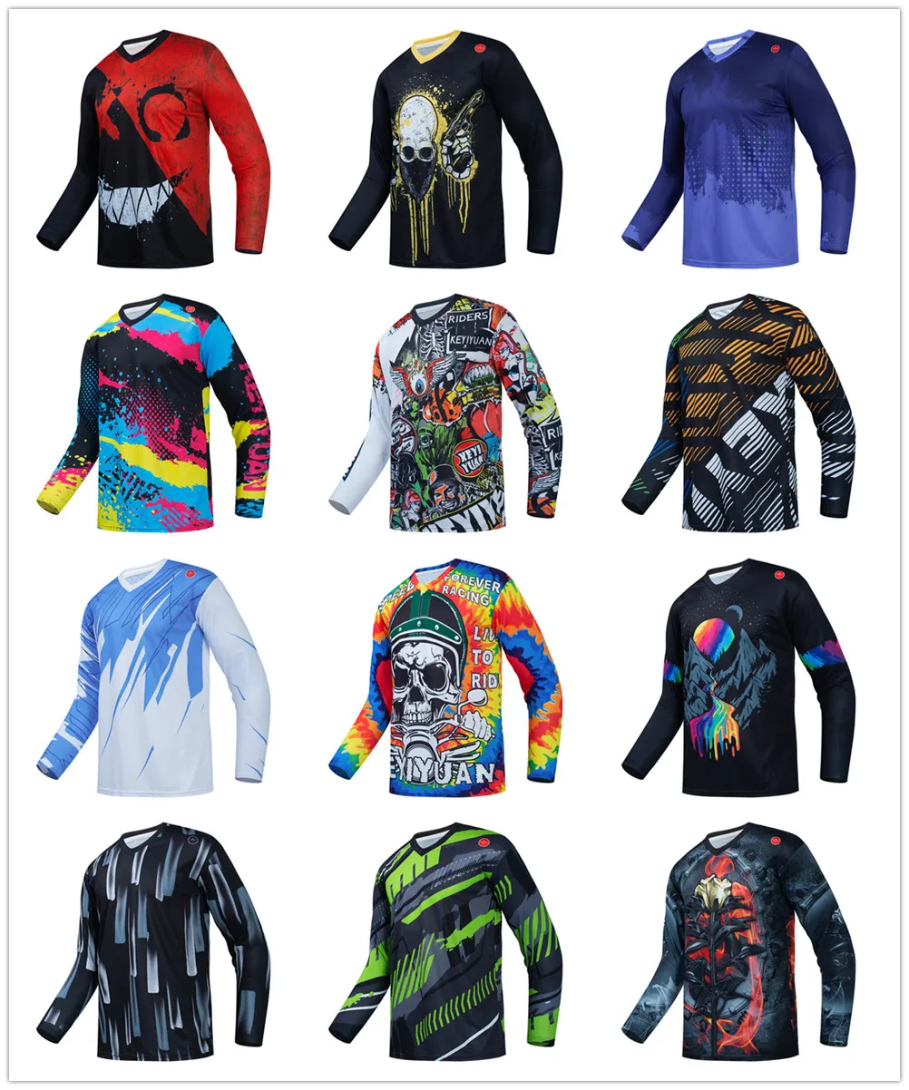 KEYIYUAN Long Sleeve Cycling Jersey Men Downhill T-shirt Road Bike Clothing Tops Motocross Shirt Camiseta Mtb Bekleidung Herren
KEYIYUAN Long Sleeve Cycling Jersey Men Downhill T-shirt Road Bike Clothing Tops Motocross Shirt Camiseta Mtb Bekleidung Herren