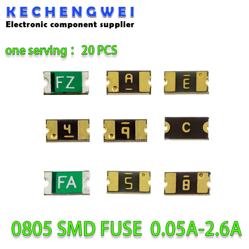 20PCS 0805 0.05A 0.1A 0.2A 0.25A 0.3A 0.5A 0.75A 1A 1.1A 1.5A 2A 2.6A 100MA 500MA PPTC PolySwitch Self-Recovery Fuse SMD FUSE
20PCS 0805 0.05A 0.1A 0.2A 0.25A 0.3A 0.5A 0.75A 1A 1.1A 1.5A 2A 2.6A 100MA 500MA PPTC PolySwitch Self-Recovery Fuse SMD FUSE