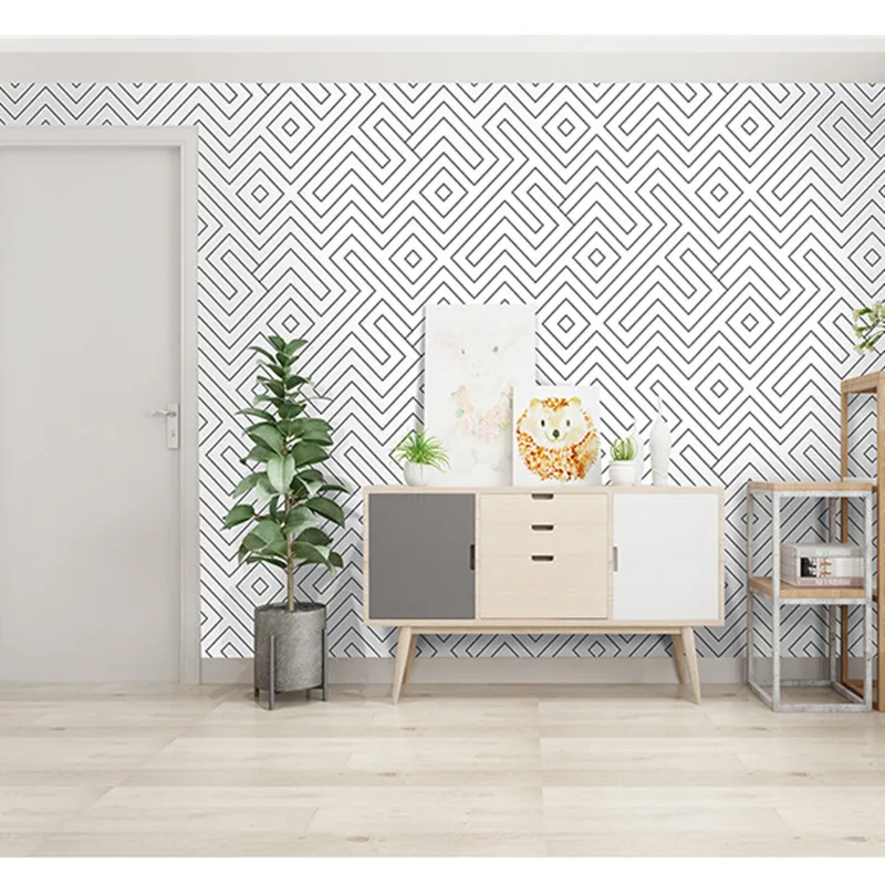 Geometric Wallpaper Black And 6m White Lines Vinyl Stripe Self-adhesive Kitchen Cabinet Countertop Bedroom Home Decoration Roll
Geometric Wallpaper Black And 6m White Lines Vinyl Stripe Self-adhesive Kitchen Cabinet Countertop Bedroom Home Decoration Roll